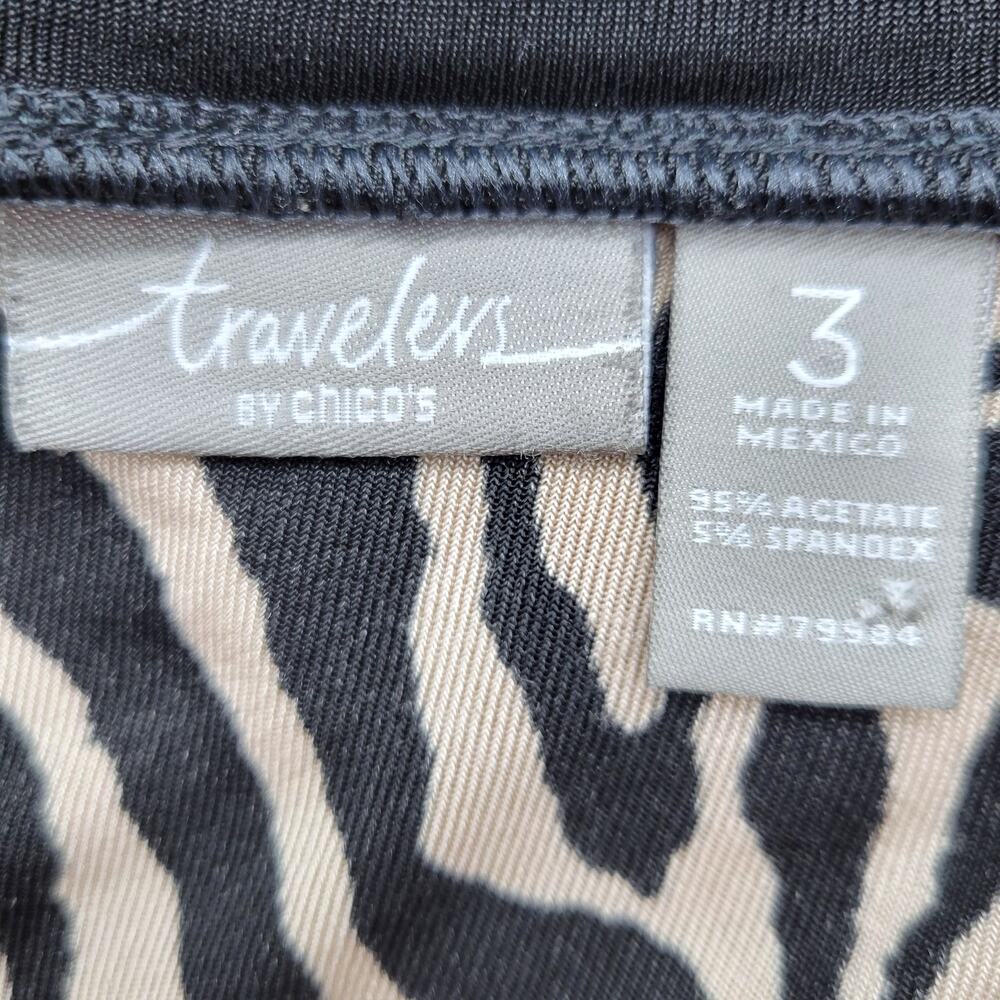 Chico's Travelers Shift Dress 3, XL V-Neck - Picture 6 of 7